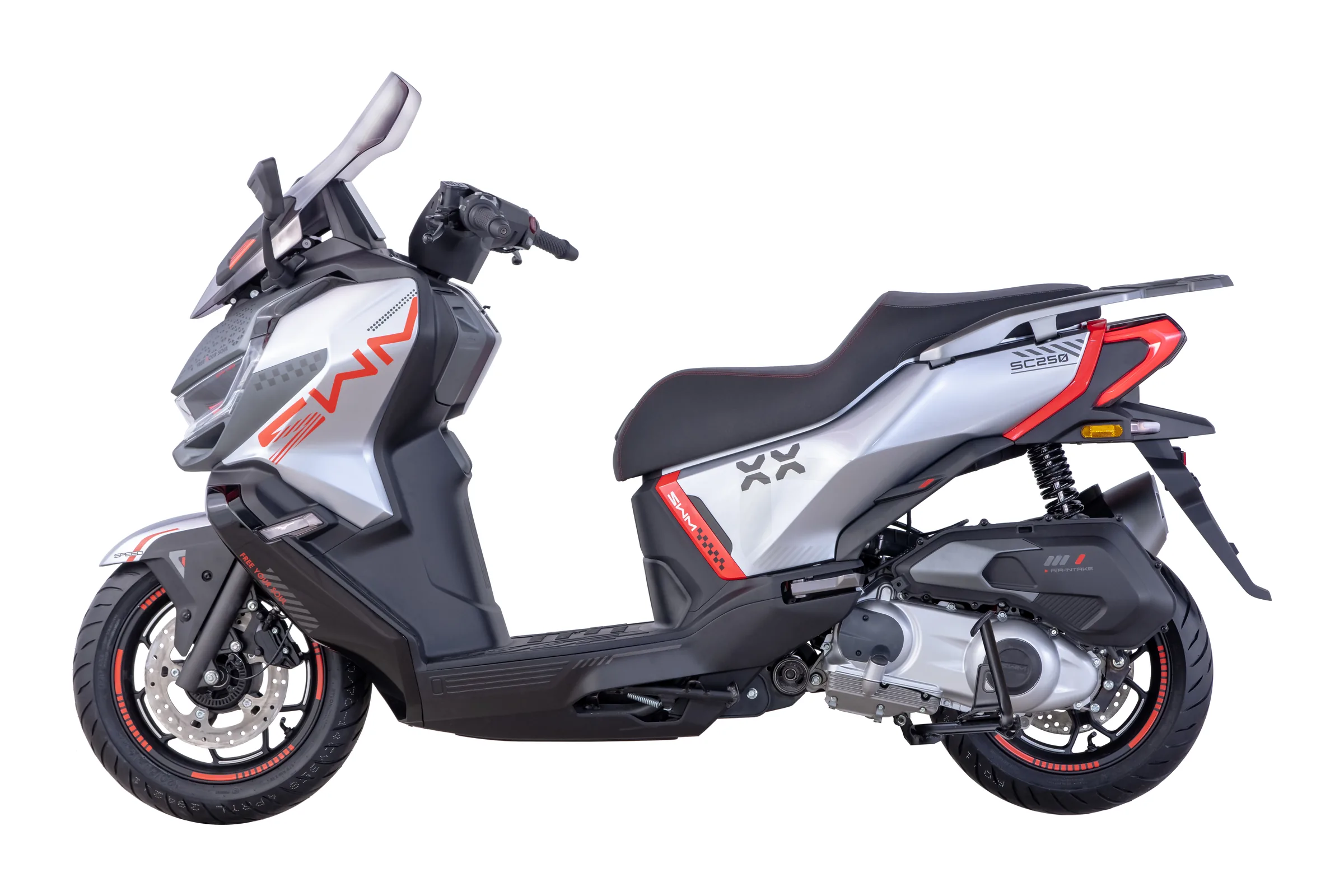 SWM Concept Scooter SC 250 — Strieborná / Červená
